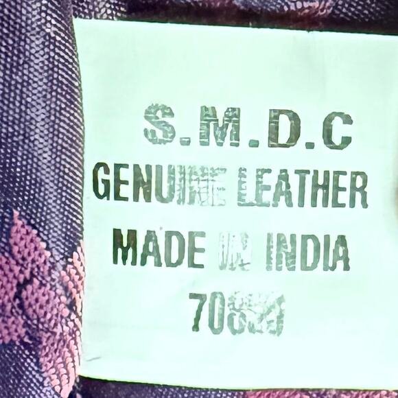 Anuschka Pink Painted & Embroidered Leather Zip Top Tote Crossbody Purse - Picture 10 of 10